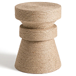 Приставной стол с отделкой из джута Juti D35 см варинант исполнения - 1 | Loft Concept в Сочи