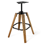 Барный стул со спинкой и подлокотниками на 4-х деревянных ножках Douglas Rhombus Серый Велюр варинант исполнения - 5 | Loft Concept в Сочи