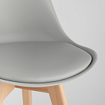Стул с основой из пластика и мягким сиденьем Arvika Grey варинант исполнения - 7 | Loft Concept в Сочи