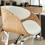 Вращающееся офисное кресло на колёсах Delwyn Chair White варинант исполнения - 6 | Loft Concept в Сочи