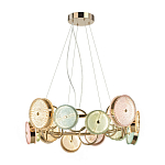 Люстра с плафонами из разноцветного стекла Glass Peonies варинант исполнения - 2 | Loft Concept в Сочи