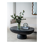 Столик кофейный черного цвета с овальной столешницей и круглым основанием Black Dalmen Table варинант исполнения - 8 | Loft Concept в Сочи