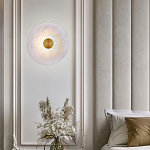 Бра светодиодный с мраморным рассеивателем латунь варинант исполнения - 3 | Loft Concept в Сочи