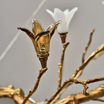 Люстра в виде золотой ветки с цветами Glass Flower Pendant Light варинант исполнения - 1 | Loft Concept в Сочи