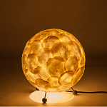 Настольная лампа из перламутра на металлическом каркасе Indonesian Egg варинант исполнения - 4 | Loft Concept в Сочи