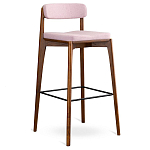 Барный стул из массива ясеня с обивкой из рогожки Elegant Ash варинант исполнения - 2 | Loft Concept в Сочи