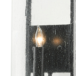 Бра с плафоном из прозрачного стекла на черном каркасе Glass Ball with Seeds варинант исполнения - 1 | Loft Concept в Сочи