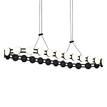 Люстра овальная с круглыми светодиодными источниками света Maxine Light варинант исполнения - 8 | Loft Concept в Сочи