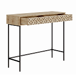 Консоль напольная деревянная с выдвижным ящиком с резным орнаментом HEATON CONSOLE OAK варинант исполнения - 1 | Loft Concept в Сочи