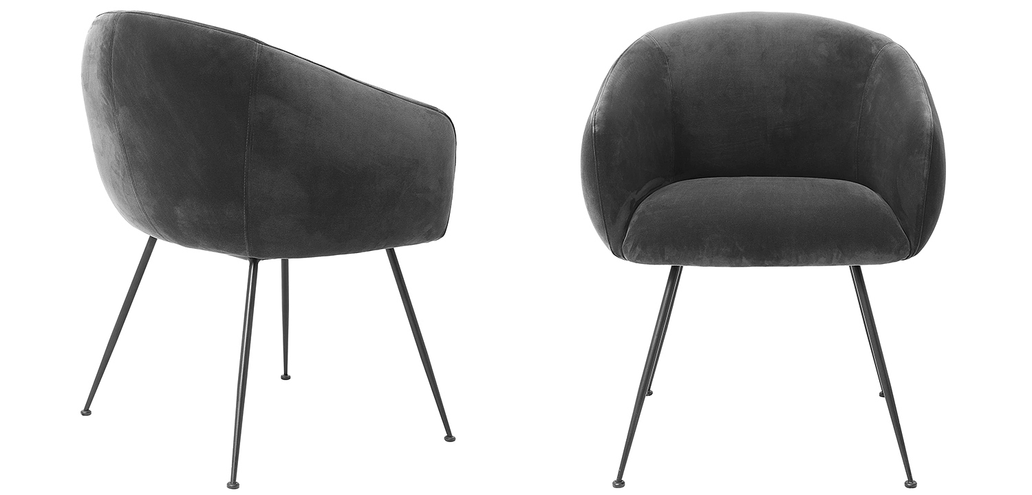 Стул Eichholtz Dining Chair Elbury Dark Grey Стул Eichholtz Dining Chair Elbury Dark Grey - Loft-Concept в Сочи