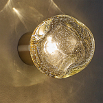 Бра с круглым плафоном из прозрачного стекла с пузырьками воздуха Effervia  варинант исполнения - 11 | Loft Concept в Сочи