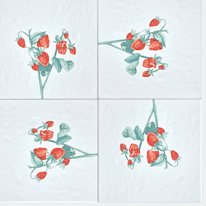 Плитка с узором Земляника