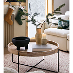 Журнальный стол с круглой деревянной столешницей Urban Style Space варинант исполнения - 5 | Loft Concept в Сочи