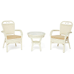 Комплект террасный из ротанга Eloise белый варинант исполнения - 1 | Loft Concept в Сочи