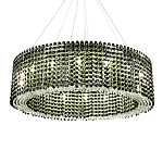 Круглая люстра с хрустальными подвесками Crystal Art Chrome Green Chandelier 12 варинант исполнения - 2 | Loft Concept в Сочи