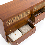 Комод с 6-ю ящиками с декором из ротанга Degarmo Chest of Drawers варинант исполнения - 3 | Loft Concept в Сочи