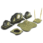 Настольный письменный набор из змеевика из 7-ми элементов Successful Leader варинант исполнения - 2 | Loft Concept в Сочи