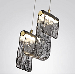 Подвесной светильник волнистой формы из фактурного стекла Wave варинант исполнения - 10 | Loft Concept в Сочи