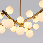 Люстра подвесная фигурная с белыми лампами в форме шара Felicitat варинант исполнения - 2 | Loft Concept в Сочи