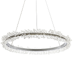 Кольцевая люстра с хрустальным декором Rowan Crystal Ring Chrome Horizontal Chandelier варинант исполнения - 1 | Loft Concept в Сочи