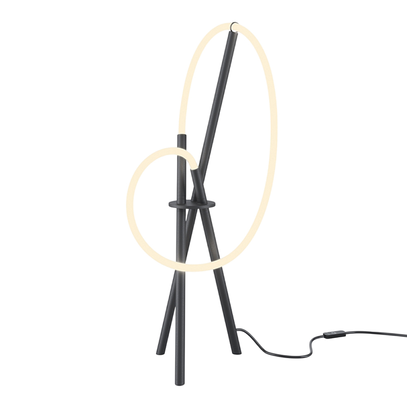 Настольный светильник Crochet Black 3000К 15Вт Черный Белый в Сочи | Loft Concept 