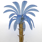 Торшер Glass Decorated Palm Floor Lamp Blue Листья Пальмы  варинант исполнения - 4 | Loft Concept в Сочи
