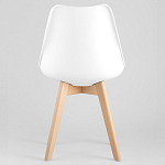 Стул с основой из пластика и мягким сиденьем Arvika White варинант исполнения - 5 | Loft Concept в Сочи