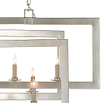 Люстра серебряная из пересекающихся прямоугольных элементов Intersecting Rectangles варинант исполнения - 1 | Loft Concept в Сочи