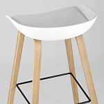 Барный стул на ножках из натурального дерева Boras White варинант исполнения - 6 | Loft Concept в Сочи