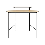 Стол письменный овальной формы с полкой LOUB WORKING TABLE BLACK OAK варинант исполнения - 1 | Loft Concept в Сочи