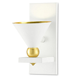 Бра с бело-золотыми плафоном в форме конуса Light Source варинант исполнения - 4 | Loft Concept в Сочи