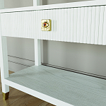 Стеллаж Elsa Dreams White со стеклянными полками и ящиком варинант исполнения - 5 | Loft Concept в Сочи