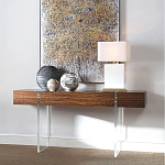 Консоль прямоугольная с выдвижным ящиком на прозрачных ножках Hitchcock варинант исполнения - 1 | Loft Concept в Сочи