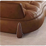 Диван кожаный с каркасом из массива дерева Medieval Furniture варинант исполнения - 3 | Loft Concept в Сочи