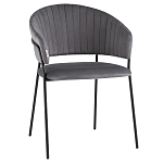 Стул в велюре серого цвета Horizon варинант исполнения - 1 | Loft Concept в Сочи