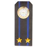 Часы погон подарочные настольные Авиация ВМФ из натурального камня Змеевик Military Clock варинант исполнения - 16 | Loft Concept в Сочи