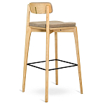 Барный стул из массива ясеня Elegant Ash Shape варинант исполнения - 4 | Loft Concept в Сочи