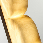 Бра с изогнутым плафоном из белого алебастра на прямоугольном основании Cryptocrystalline Stone варинант исполнения - 8 | Loft Concept в Сочи