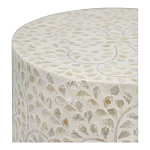 Приставной столик с рисунком из раковин устриц Bone Inlay варинант исполнения - 3 | Loft Concept в Сочи