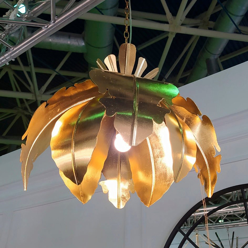 Подвесной светильник Tropical Leaves Hanging lamp Золотой Подвесной светильник Tropical Leaves Hanging lamp Золотой в Сочи | Loft Concept