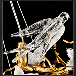 Люстра в виде золотой ветки с цветами и птичками Marvelous Garden варинант исполнения - 10 | Loft Concept в Сочи