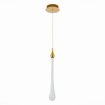 Подвесной светильник с плафоном в форме капли на золотистом каркасе Raindrop варинант исполнения - 3 | Loft Concept в Сочи