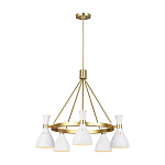 Люстра с 5-ю плафонами в форме песочных часов с узкими перфорированными отверстиями Feiss варинант исполнения - 13 | Loft Concept в Сочи