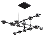 Люстра подвесная черная в сочетании с серыми стеклянными плафонами Embodiment варинант исполнения - 1 | Loft Concept в Сочи