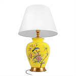 Настольная лампа желтая с изображением птиц Slip Away варинант исполнения - 9 | Loft Concept в Сочи