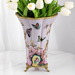 Декоративная ваза из фарфора с бронзовыми вставками Eden Garden варинант исполнения - 7 | Loft Concept в Сочи