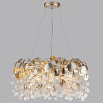 Люстра с декоративными подвесками из прозрачного стекла в форме монеток FAIRYTREE Light варинант исполнения - 8 | Loft Concept в Сочи