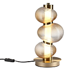 Настольная лампа с 3-мя рифлеными стеклянными шарами Marcelh Light варинант исполнения - 2 | Loft Concept в Сочи