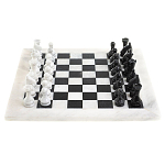 Шахматы классические с белой доской из натурального камня Мрамор Decorative Thematic Chess варинант исполнения - 1 | Loft Concept в Сочи