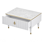 Стол журнальный белый с ящиком Expanses of Beauty варинант исполнения - 2 | Loft Concept в Сочи